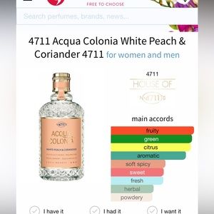 4711 Acqua Colonia White Peach & Coriander by 4711